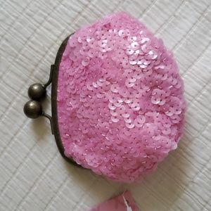 Card/Coin Little Purse New Adorable Pink  NWT